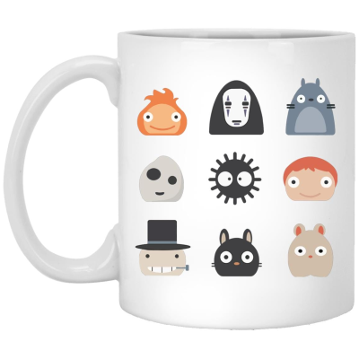 Ghibli Studio Characters Chibi Mug - Bleach Merchandise