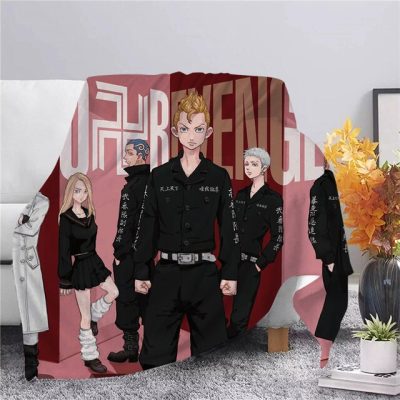 Hanagaki Takemichi Microfleece Revergers Mike Blankets - Bleach Merchandise