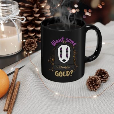 Studio Ghibli Spirited Away Inspired No Face Black Mug - Bleach Merchandise