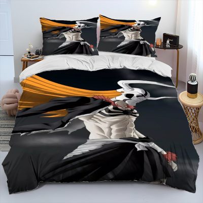3D Anime Bleach Japan Cartoon Comforter Bedding Set Duvet Cover Bed Set Quilt Cover Pillowcase King 18 - Bleach Merchandise Store
