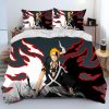 3D Anime Bleach Japan Cartoon Comforter Bedding Set Duvet Cover Bed Set Quilt Cover Pillowcase King 8 - Bleach Merchandise Store