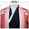 Anime BLEACH Kyoraku Shunsui Cosplay Costume 8th Captain Pink Cape Black Top Pants Belt Suit Halloween 5 - Bleach Merchandise Store