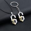 Anime Bleach Keychains BLEACH Figure Kurosaki Ichigo Mask Metal Pendant Grimmjow Key chain Necklace Cosplay Jewelry 4 - Bleach Merchandise Store