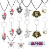 Anime Bleach Keychains Kurosaki Ichigo Ulquiorra Mask Sword Pandent Key Chain Hitsugaya Toushirou Katana Keyring Accessories - Bleach Merchandise Store