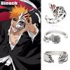 Anime Bleach Mask Couple Ring Kurosaki Cosplay Props Rings For Girls Boys Fashion Christmas Jewerly Gifts - Bleach Merchandise Store