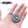 Anime Bleach Rotatable Keychains Kurosaki Ichigo False Fire Logo Gear Pendant Keychain Cosplay Prop Christmas Gift - Bleach Merchandise Store