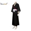 BLEACH Kurosaki Ichigo Cosplay Costumes Robe Gown Oriental Japanese Traditional Kimono Samurai Halloween Carnival Suit 2 - Bleach Merchandise Store