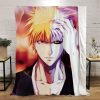 CLOOCL BLEACH Flannel Blankets Cartoon Anime Graphic Throw Blanket Office Nap Quilt Air Conditioner Throw Quilt 2 - Bleach Merchandise