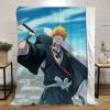 CLOOCL BLEACH Flannel Blankets Cartoon Anime Graphic Throw Blanket Office Nap Quilt Air Conditioner Throw Quilt 5 - Bleach Merchandise