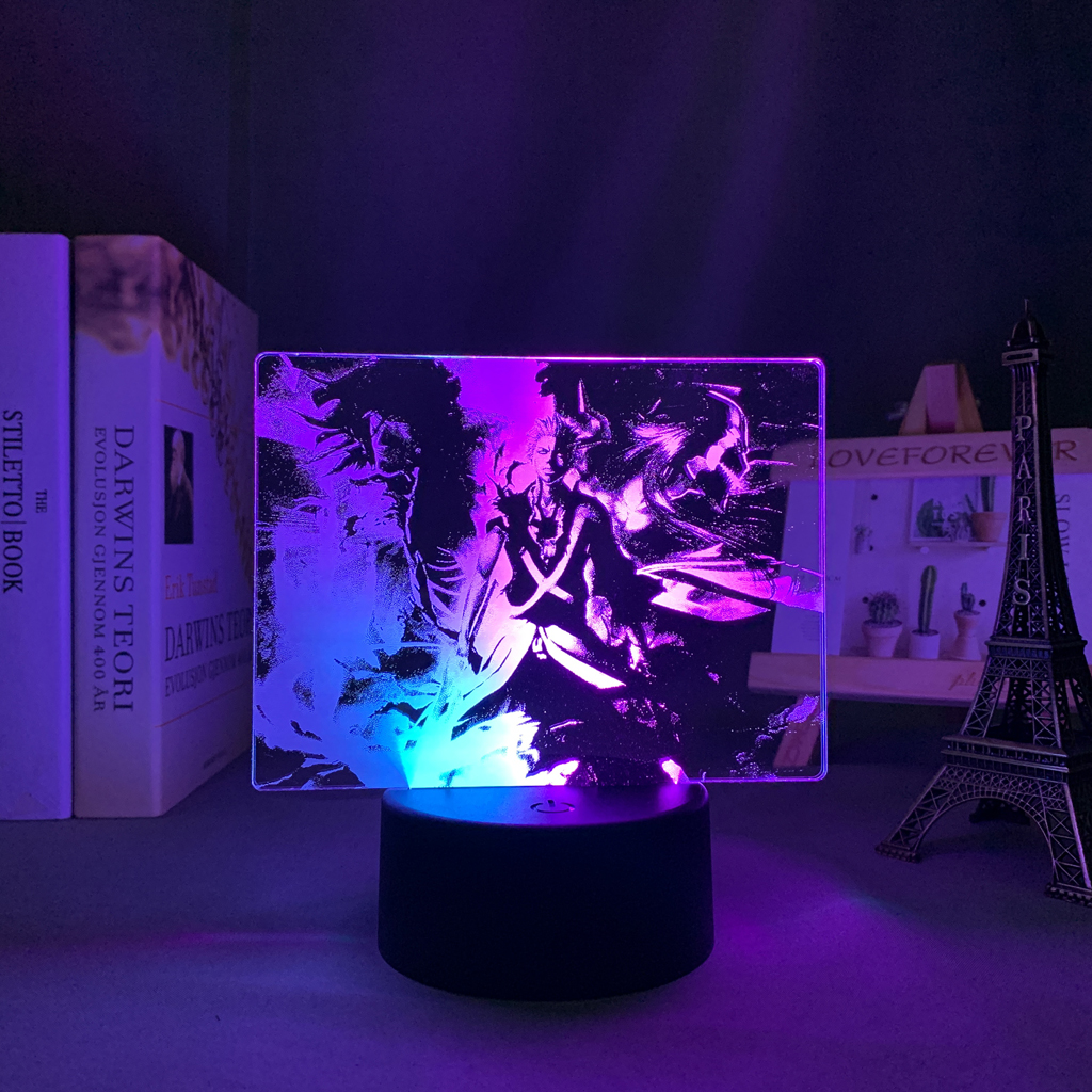 Dual Color Led Light Anime Bleach Ichigo Kurosaki for Bedroom Decor Birthday Gift Room Decor Colorful 1 - Bleach Merchandise