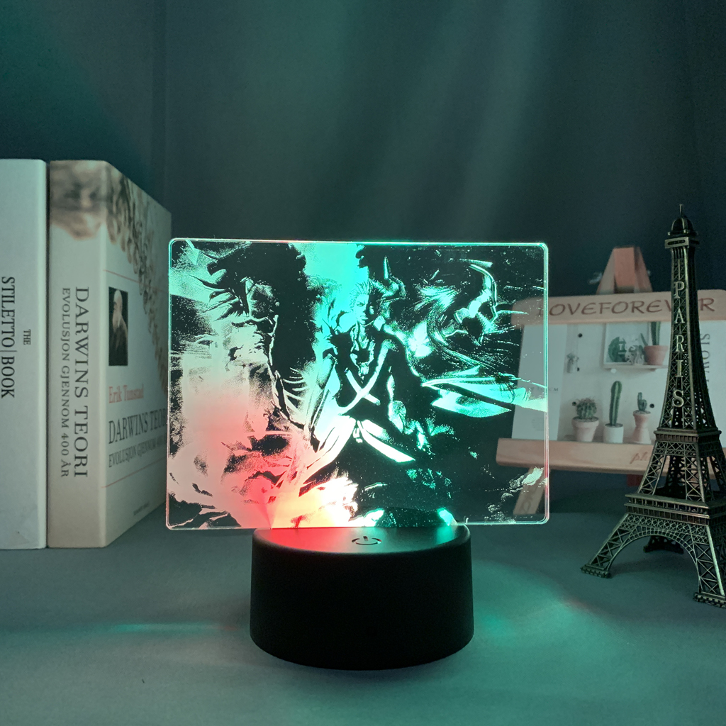 Dual Color Led Light Anime Bleach Ichigo Kurosaki for Bedroom Decor Birthday Gift Room Decor Colorful - Bleach Merchandise