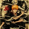 Hot Anime BLEACH Poster Retro Manga Kraft Paper Posters DIY Vintage Home Room Bar Cafe Decor 2 - Bleach Merchandise