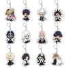 Keychain Anime Bleach Fashion Kurosaki Ichigo Ishida Uryuu Kuchiki Rukia Cartoon Figures Key Chain Bag Charm - Bleach Merchandise Store