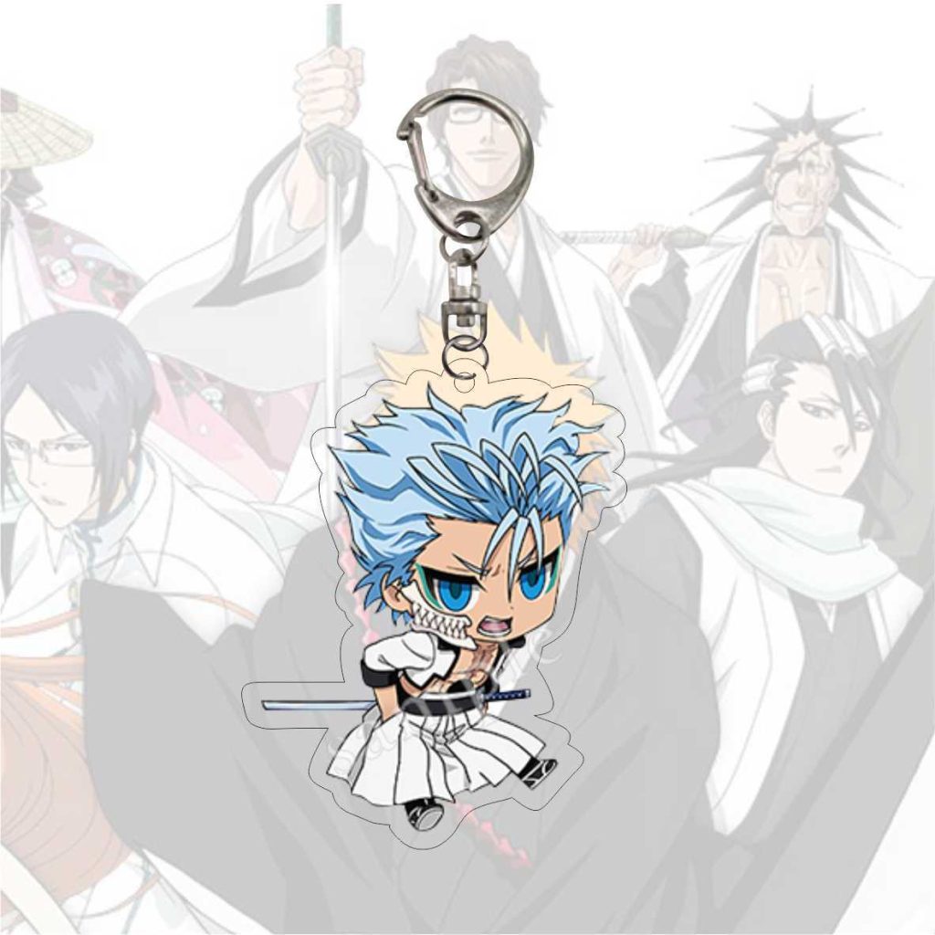 Original Anime Bleach Keychain for women and men acrylic keychain with a comical character bag accessories 2 - Bleach Merchandise Store