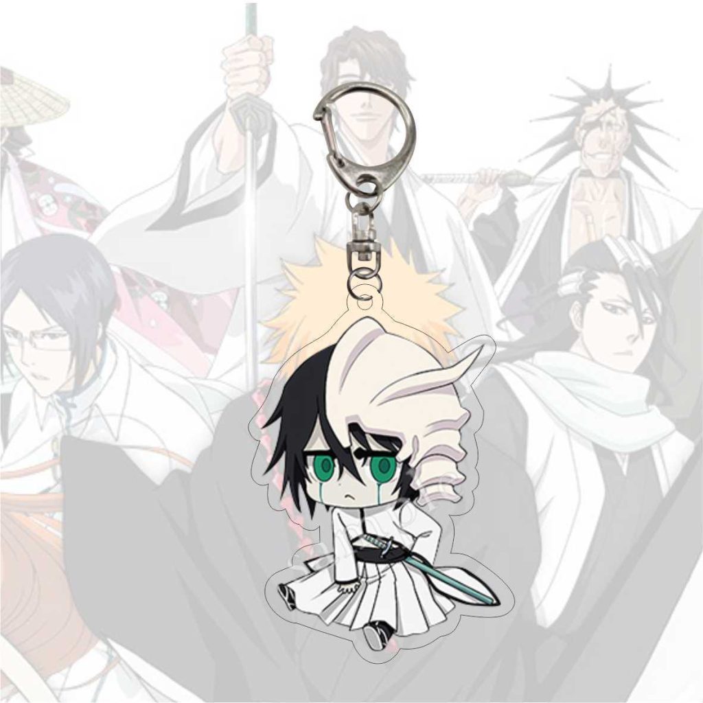 Original Anime Bleach Keychain for women and men acrylic keychain with a comical character bag accessories 3 - Bleach Merchandise Store