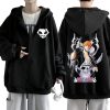 Oversize Zipper Hoodie Bleach Men s Jacket Pullovers Wide Harajuku Hip Hop Streetwear - Bleach Merchandise