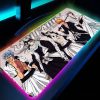 BLEACH Large RGB Mouse Pad Gaming Mousepads LED Mouse Mat Gamer Desk Mats Rubber Table Rug 4 - Bleach Merchandise Store
