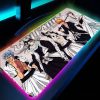 BLEACH Large RGB Mouse Pad Gaming Mousepads LED Mouse Mat Gamer Desk Mats Rubber Table Rug 4 - Bleach Merchandise