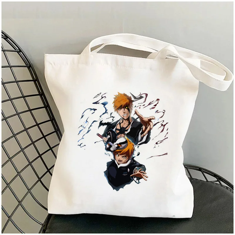 Death Note Bleach ichigo shopping bag shopper reusable grocery bolso tote bag reusable reciclaje foldable sac 21 - Bleach Merchandise Store