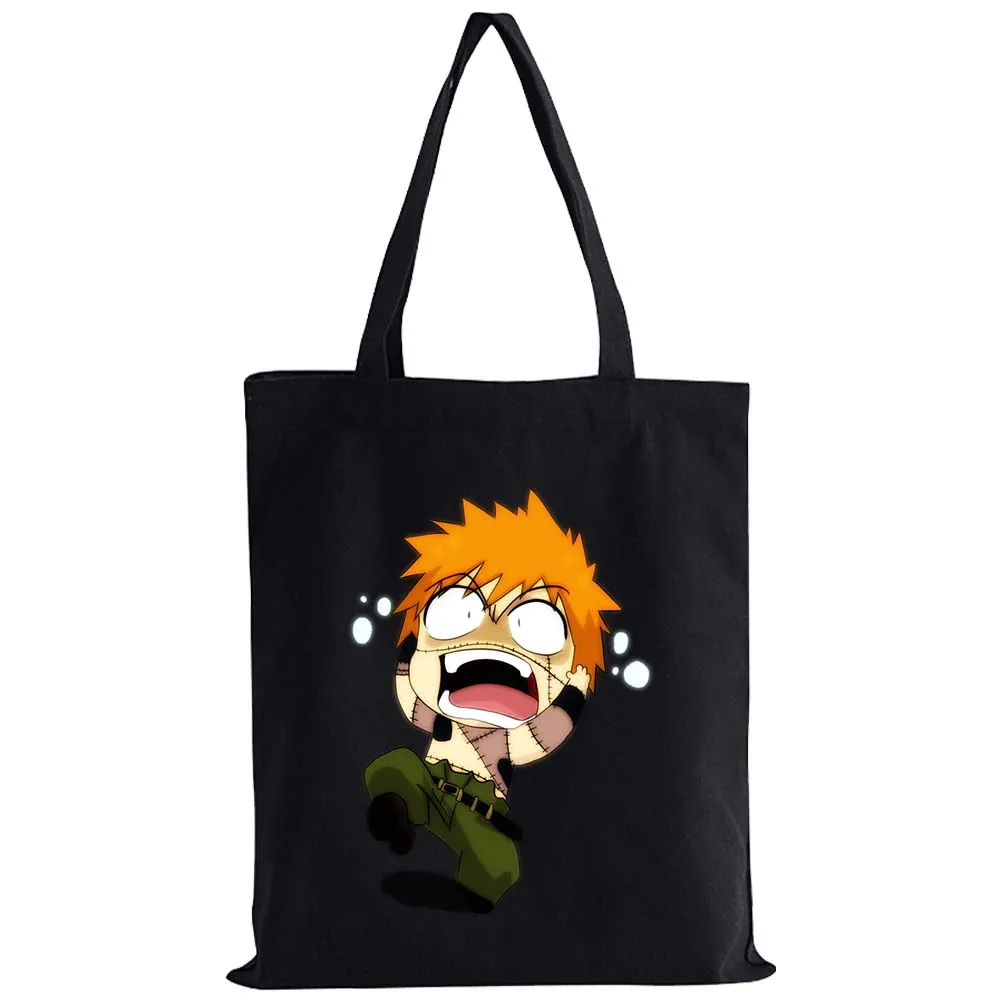 Japan Anime Bleach Kurosaki Ichigo Tote Bag Cute Cartoon Women Shopping Bag Gift Canvas Reusable Summer 6 - Bleach Merchandise