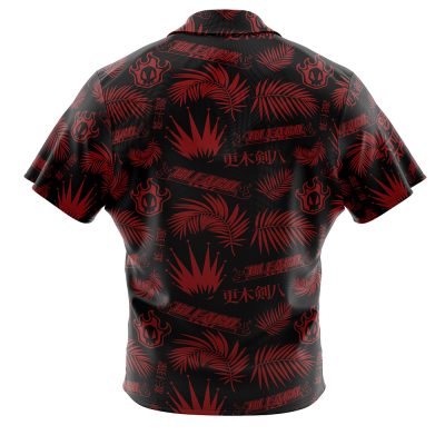 Zaraki Kenpachi Bleach Short Sleeve Hawaiian Shirt BACK mockup - Bleach Merchandise